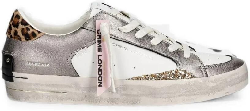 Crime London Sk8 Deluxe sneakers met vlakken Zilver