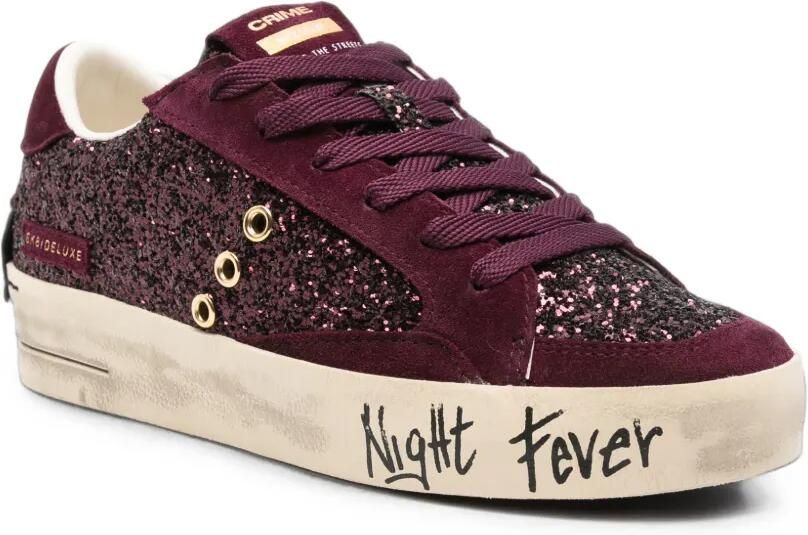 Crime London SK8 Deluxe suède sneakers verfraaid met glitters Paars - Foto 3