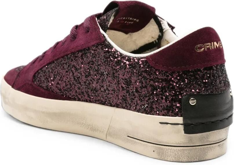 Crime London SK8 Deluxe suède sneakers verfraaid met glitters Paars - Foto 2