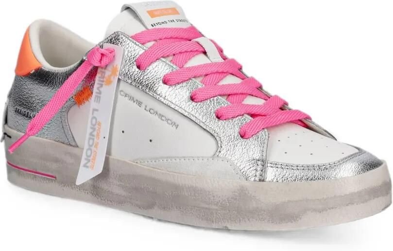 Crime London Skate Deluxe leren sneakers Zilver - Foto 3