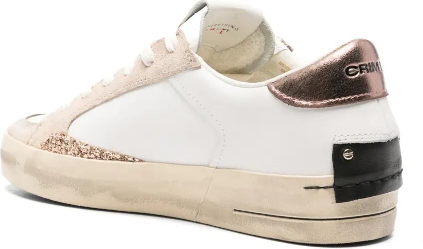 Crime London Skate Deluxe sneakers met glitters Wit - Foto 2