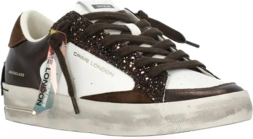 Crime London Skate Deluxe sneakers met glitters Wit - Foto 4