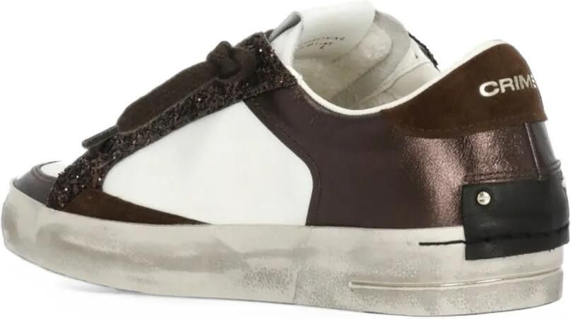 Crime London Skate Deluxe sneakers met glitters Wit - Foto 3