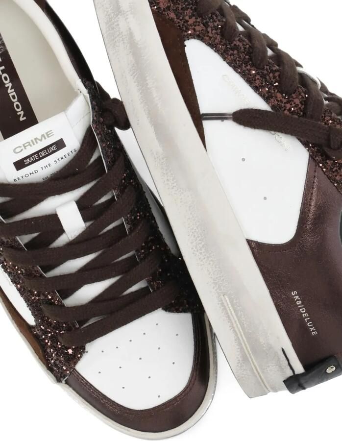 Crime London Skate Deluxe sneakers met glitters Wit - Foto 2