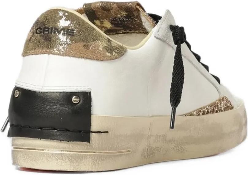 Crime London Skate glitter-panelled sneakers Wit - Foto 2
