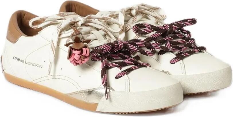 Crime London Sneakerina charm-detail leather sneakers Wit - Foto 4