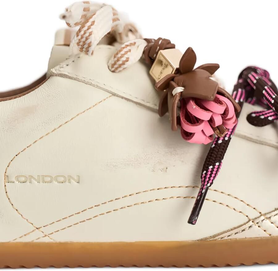 Crime London Sneakerina sneakers met gerafeld effect en bedel Beige - Foto 2