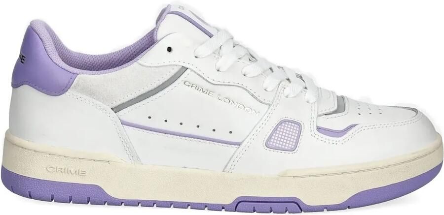 Crime London Sneakers met geborduurd logo Wit