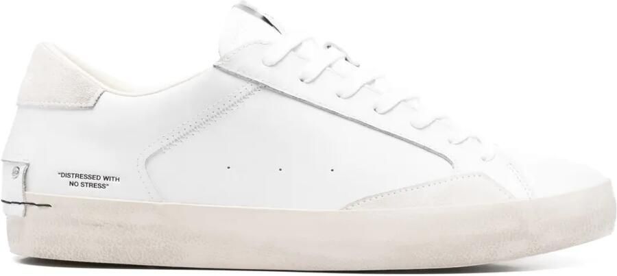 Crime London Sneakers met gerafeld-effect Wit