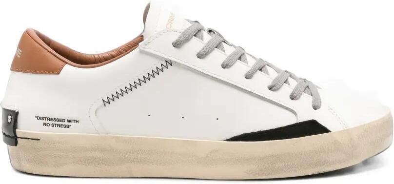 Crime London Sneakers met gerafeld-effect Wit