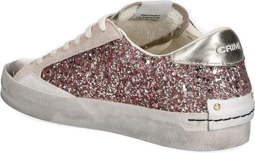 Crime London Sneakers met glitter Roze - Foto 2