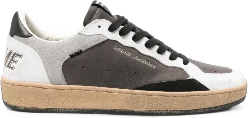 Crime London Sneakers met logoprint Grijs