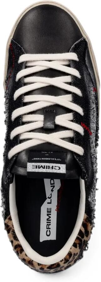 Crime London Sneakers met luipaard-print en glitters Zwart - Foto 4