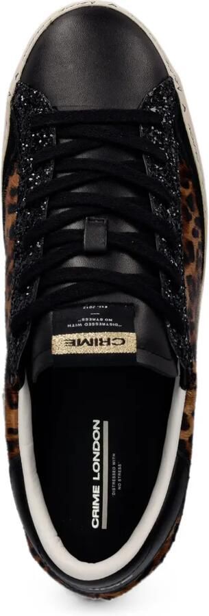 Crime London Sneakers met luipaard-print en glitters Zwart - Foto 4
