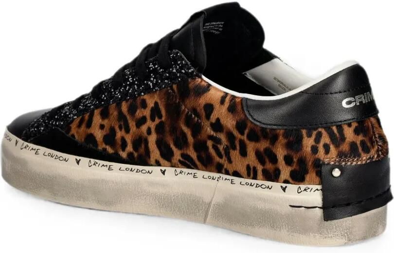 Crime London Sneakers met luipaard-print en glitters Zwart - Foto 3
