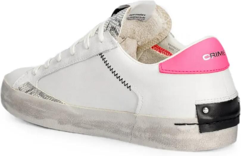 Crime London Sneakers met slangen-effect en vlakken Wit - Foto 2