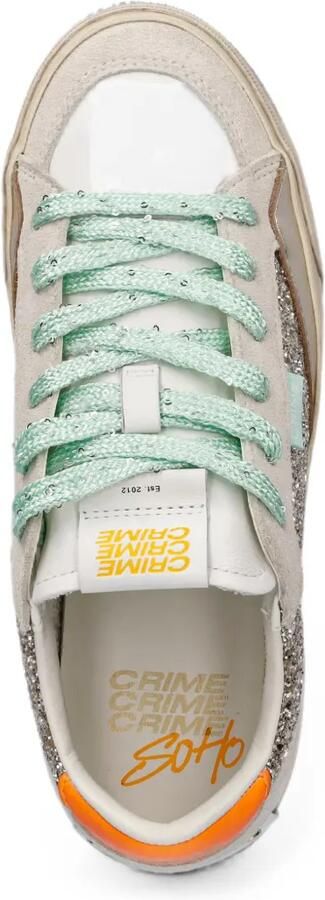 Crime London Soho sneakers met vlakken met glitters Beige - Foto 4