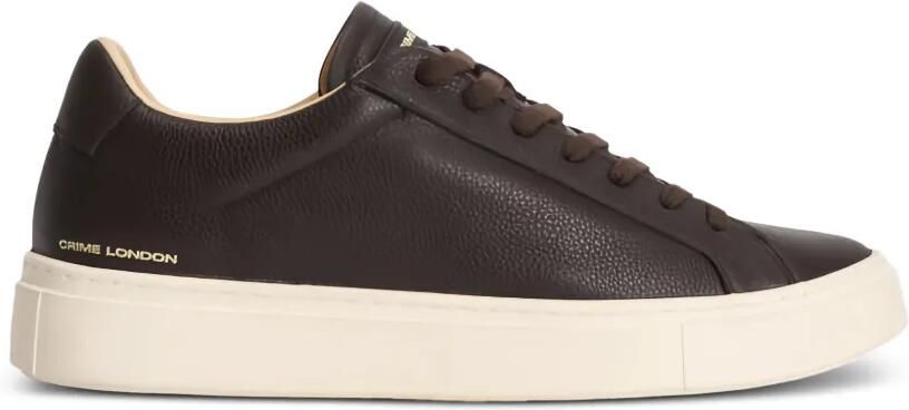 Crime London Superlight leren sneakers met textuur Bruin