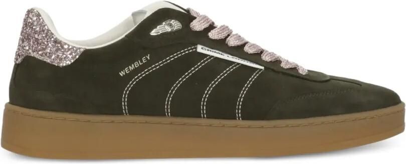 Crime London Wembley glitter-detail sneakers Groen - Foto 5