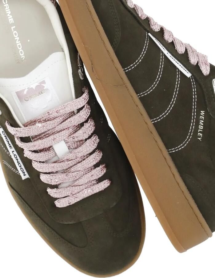 Crime London Wembley glitter-detail sneakers Groen - Foto 2