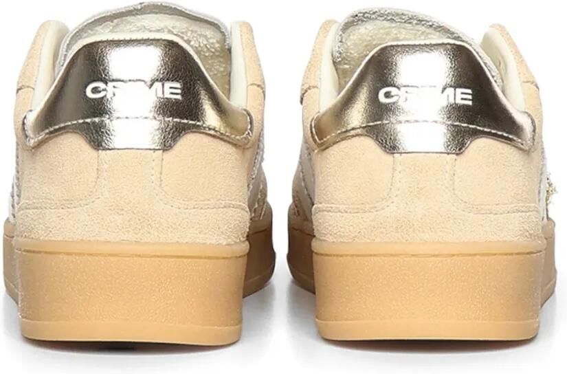 Crime London Wembley suède sneakers met kettingdetail Beige - Foto 2