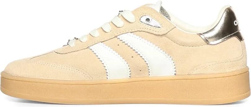 Crime London Wembley suède sneakers met kettingdetail Beige - Foto 4