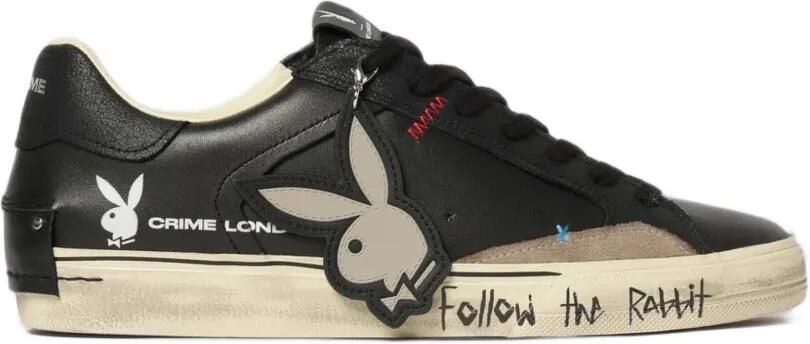 Crime London x Playboy Follow The Rabbit logo-print sneakers Zwart