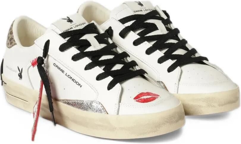 Crime London x Playboy Kiss Me Quick lace-up sneakers Wit - Foto 3