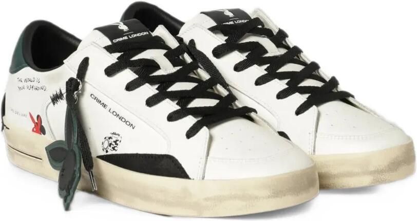Crime London x Playboy Skate leather sneakers Wit - Foto 4