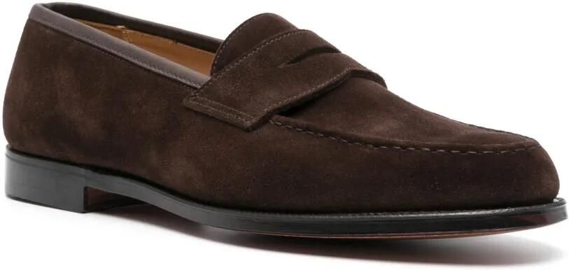 Crockett & Jones Boston 30mm suede loafers Bruin - Foto 2