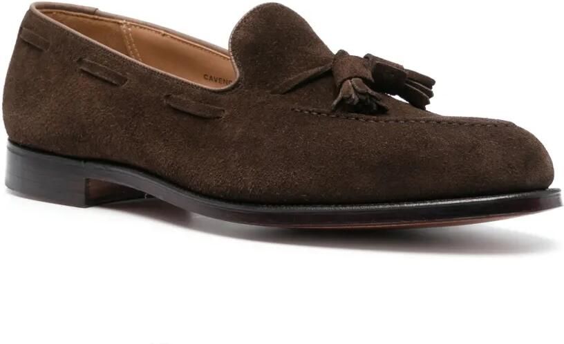 Crockett & Jones Cavendish 30mm suede loafers Bruin - Foto 2