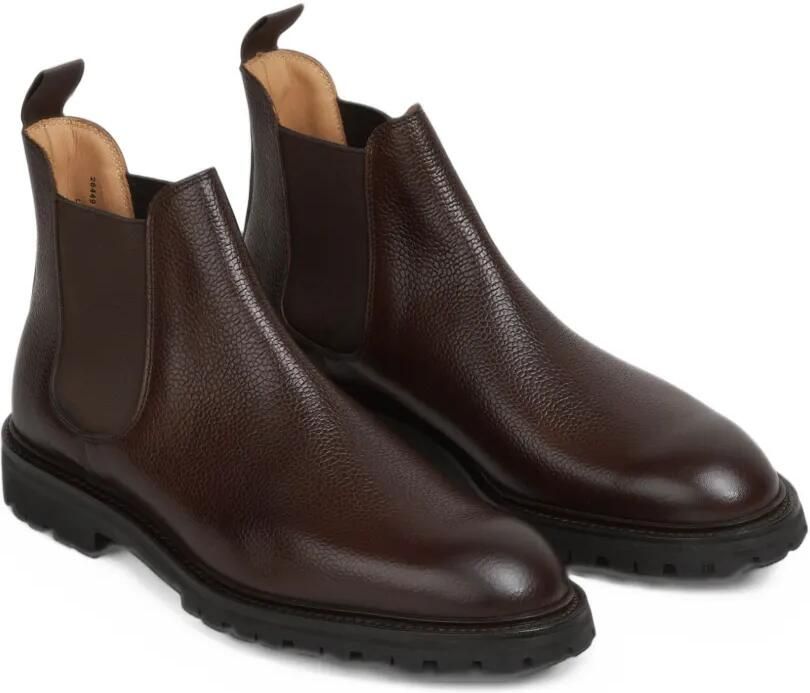 Crockett & Jones Chelsea 11 grained leather ankle boots Bruin - Foto 3