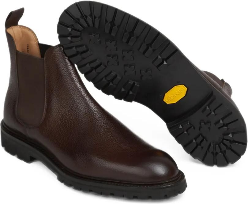 Crockett & Jones Chelsea 11 grained leather ankle boots Bruin - Foto 4