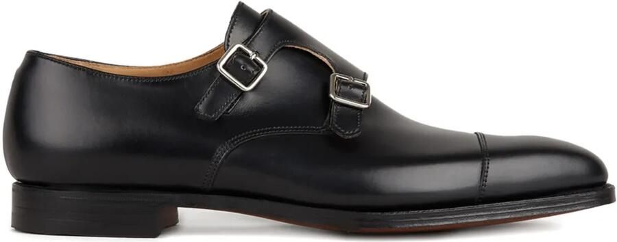 Crockett & Jones double buckle loafers Zwart