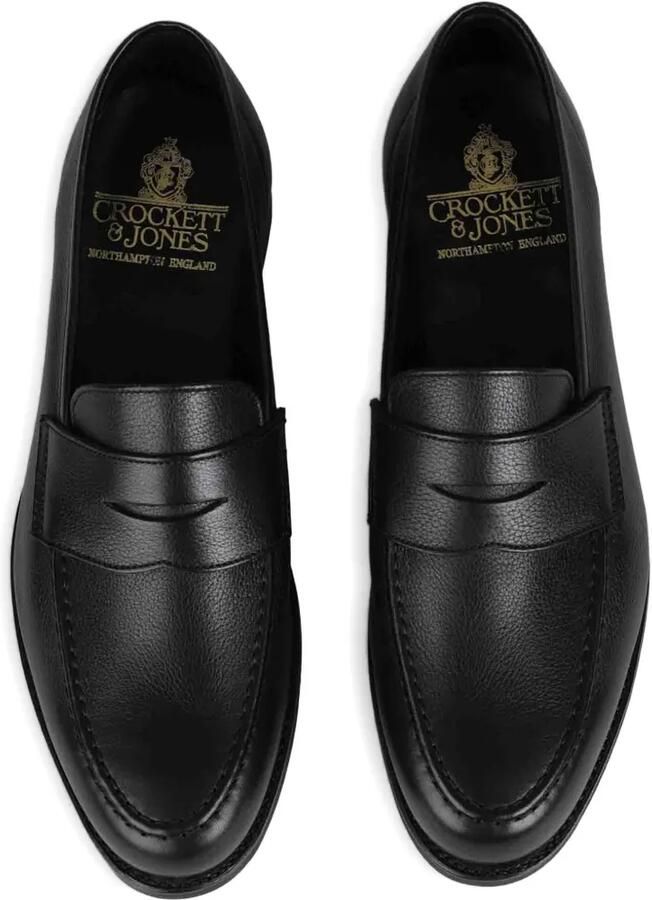 Crockett & Jones Harvard loafers van bewerkt leer Zwart - Foto 3