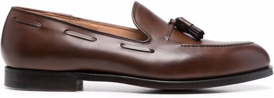 Crockett & Jones Leren loafers Bruin