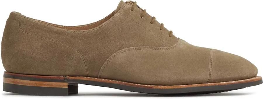 Crockett & Jones Suède Oxford schoenen Beige