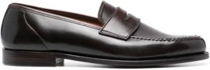Crockett & Jones Leren loafers Bruin