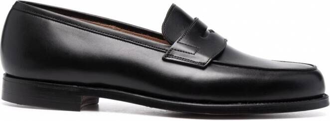 Crockett & Jones Leren penny loafers Zwart