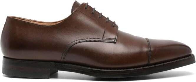 Crockett & Jones Norwich leather derby shoes Bruin