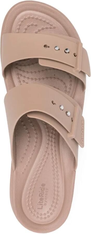 Crocs 40 mm Brooklyn sandalen met dubbele gesp Beige - Foto 4