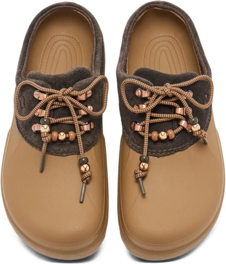 Crocs Axle beaded lace-up mules Beige - Foto 2