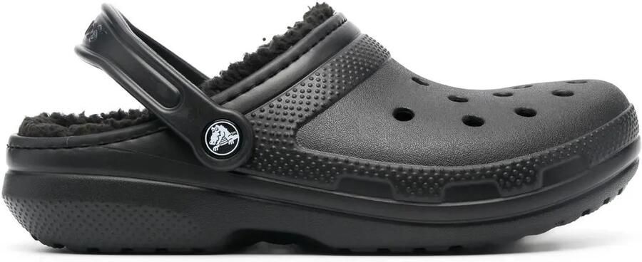 Crocs Baya klompen met fleece voering Zwart