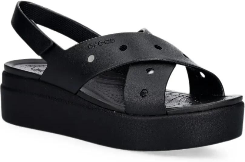 Crocs Brooklyn 4U Cross Strap sandalen met plateauzool Zwart - Foto 2