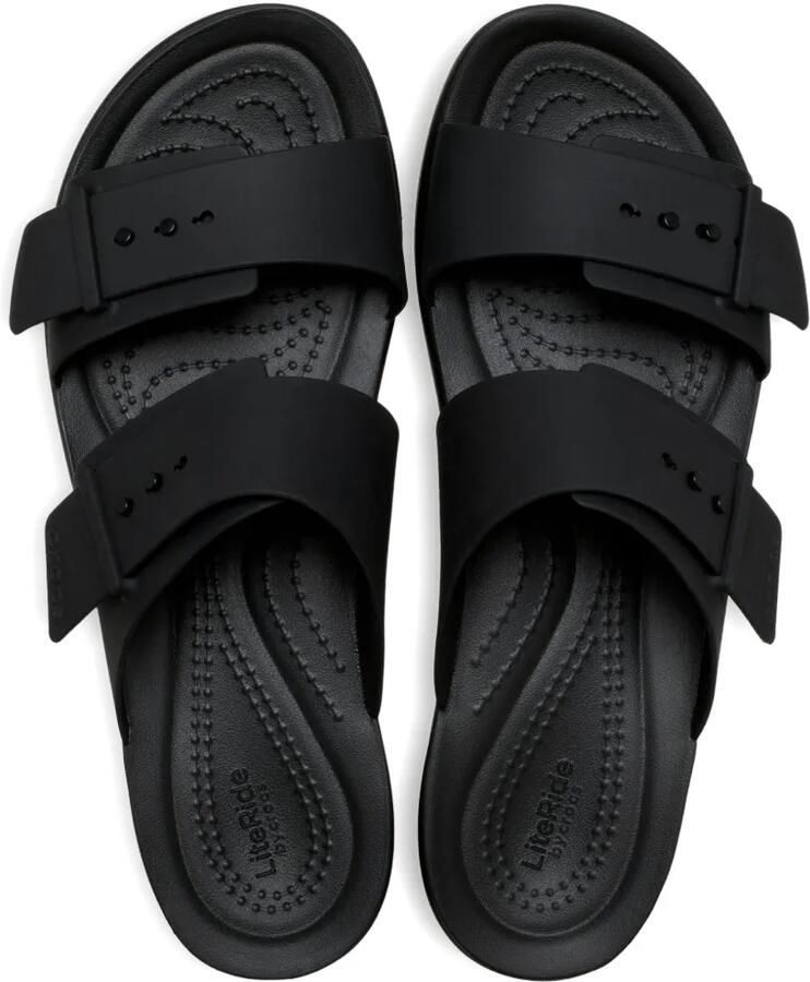 Crocs Brooklyn Bucle Low sandalen met gespbandje Zwart - Foto 2