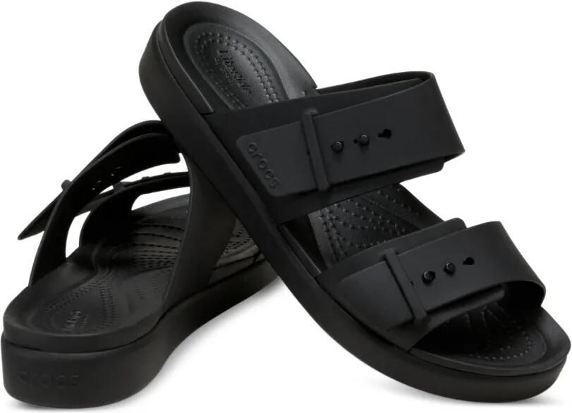 Crocs Brooklyn Bucle Low sandalen met gespbandje Zwart - Foto 4
