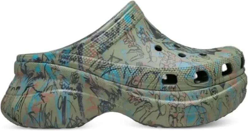 Crocs Classic Bae graffiti klompen Groen