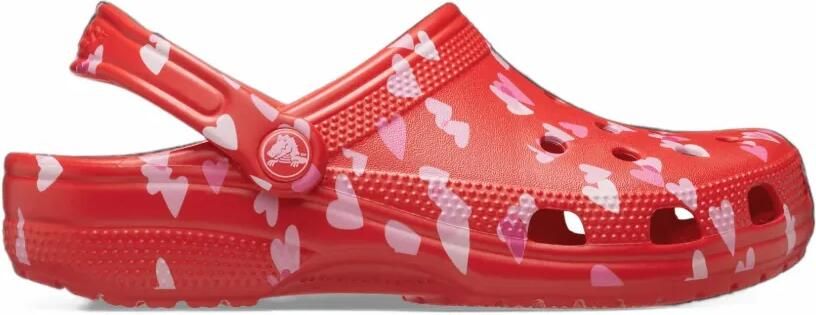 Crocs Classic heart-print mules Rood