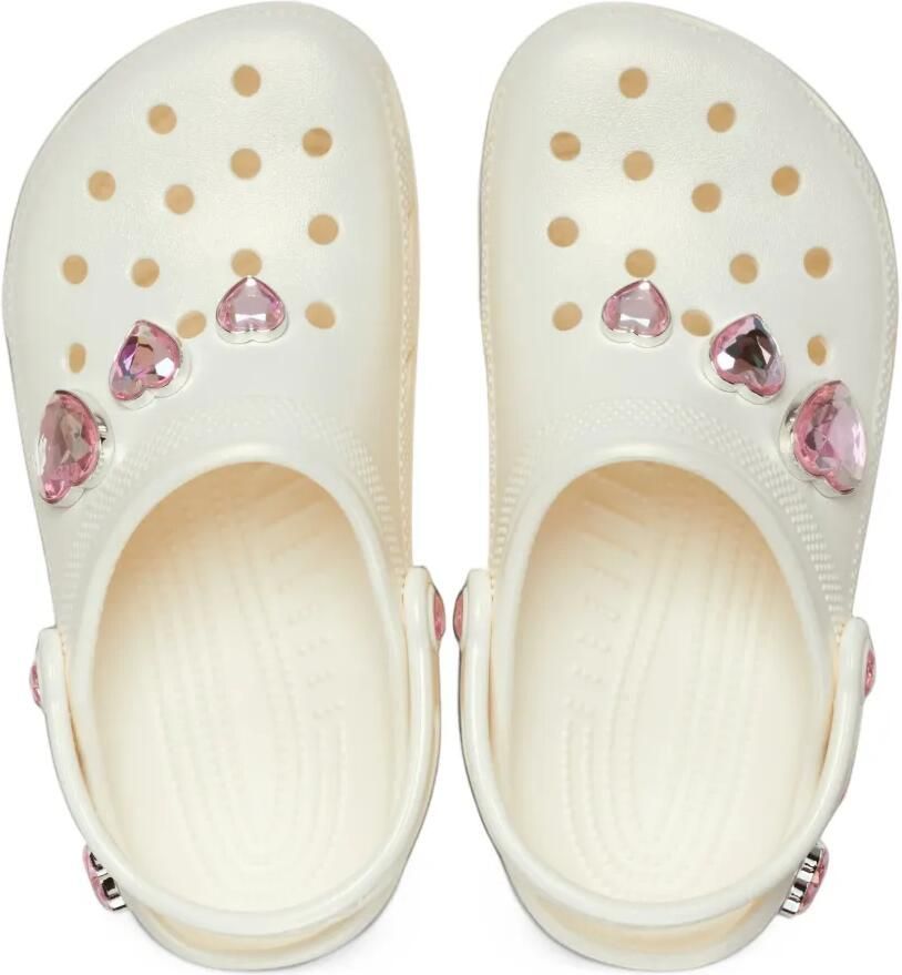 Crocs Classic Iridescent heart-charm clogs Wit - Foto 2