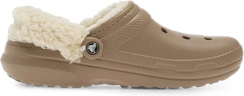 Crocs Classic klompen met fleecevoering Beige